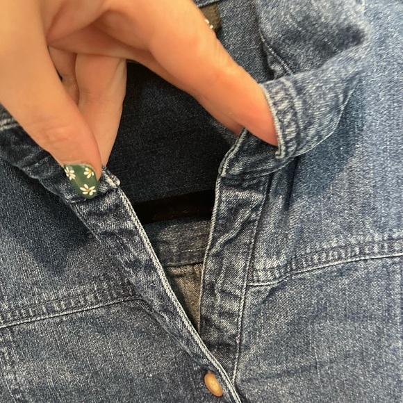 Vintage Style & Co. Petite Button-Down Short Denim Dress Size 10P - Picture 7 of 8